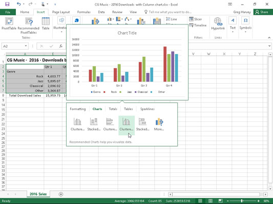 use quick analysis tool in excel for mac